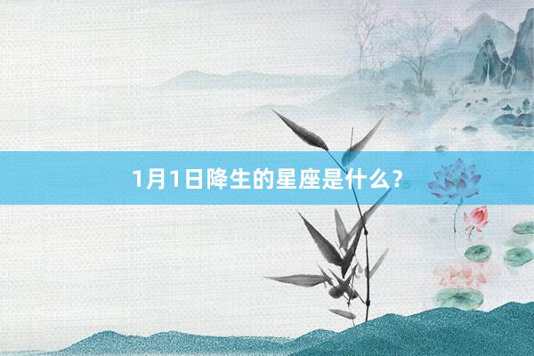 1月1日降生的星座是什么？
